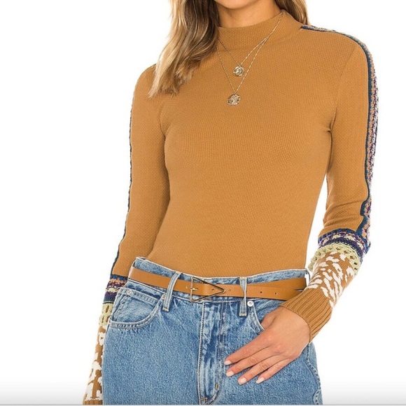 Free People Tops - Free People Switch It Up Orange Thermal Top Size Small Brown